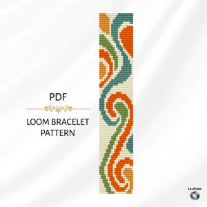 Bead Loom Bracelet Pattern / Digital Loom Bracelet Tutorial / Abstract Loom Bracelet Pattern PDF / Bead Loom Design for Miyuki Delica 11/0