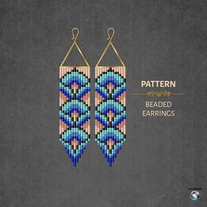 Beaded Fringe Earrings PDF Pattern -  Miyuki Delica 11/0 Beadwork - Summer Coastal Jewelry