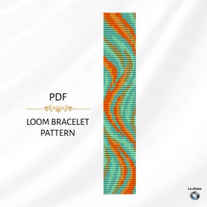 Bead Loom Bracelet Pattern / Digital Loom Bracelet Tutorial / Abstract Loom Bracelet Pattern PDF / Bead Loom Design for Miyuki Delica 11/0