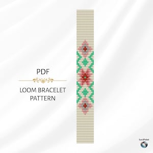 Loom Bead Bracelet Pattern / Digital Loom Bracelet Tutorial / Loom Bracelet Pattern PDF / Bead Loom Design for Miyuki Delica 11/0