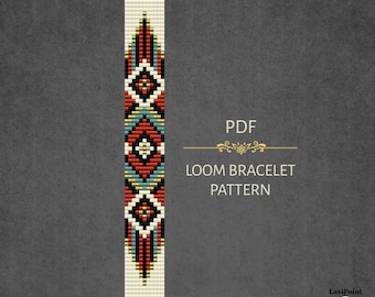 Seed Bead Bracelet Pattern - Miyuki Delica 11/0 Beadwork - Native Style PDF