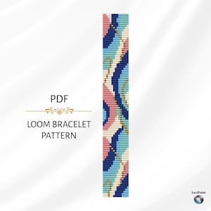 Bead Loom Bracelet Pattern / Digital Loom Bracelet Tutorial / Vintage Loom Bracelet Pattern PDF / Bead Loom Design for Miyuki Delica 11/0