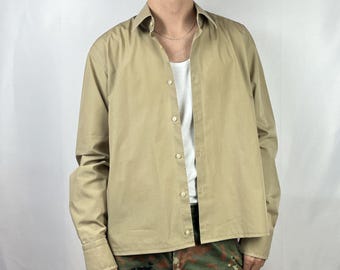 Boss Cropped Boxy Vintage Beige Shirt