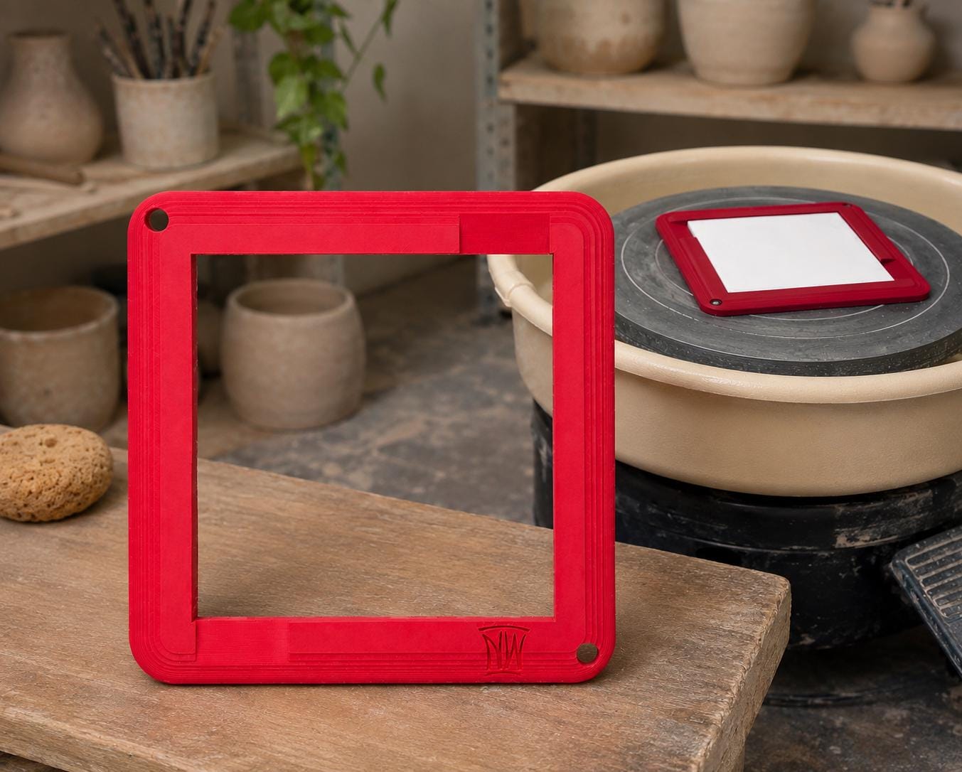 TileDock Pottery Wheel Bat Insert System physical cutter image 1