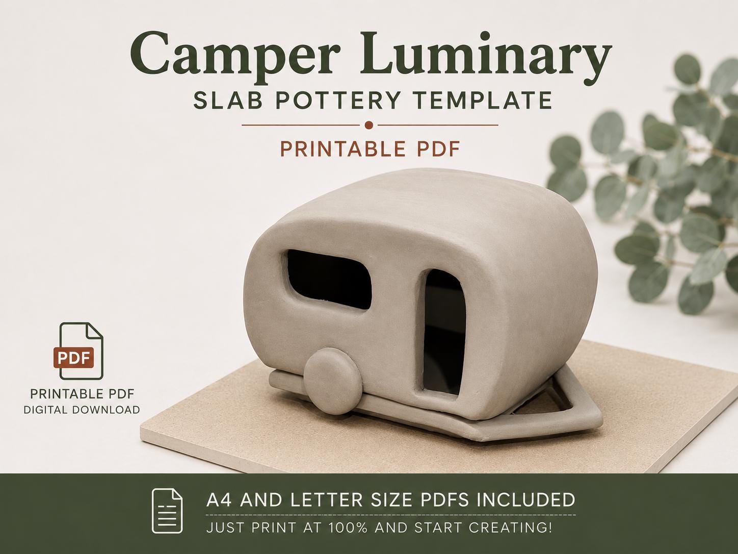 Camper Luminary Pottery Project