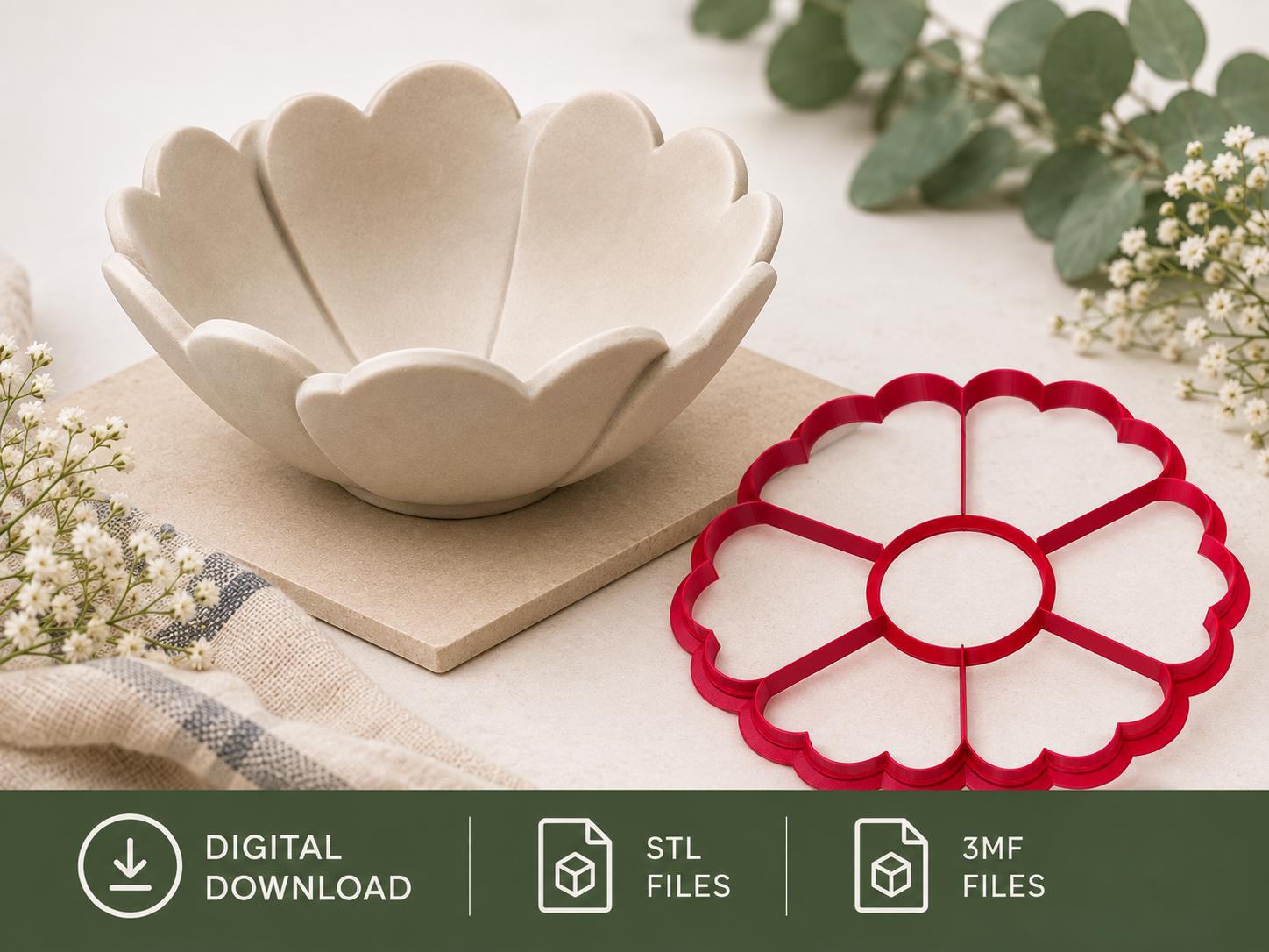 Flower Petal Bowl Pottery Project