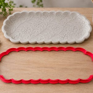Scalloped Rim Cutter for GR Pottery Forms Rounded Rectangle | Extra Large Pottery Slab Cutter