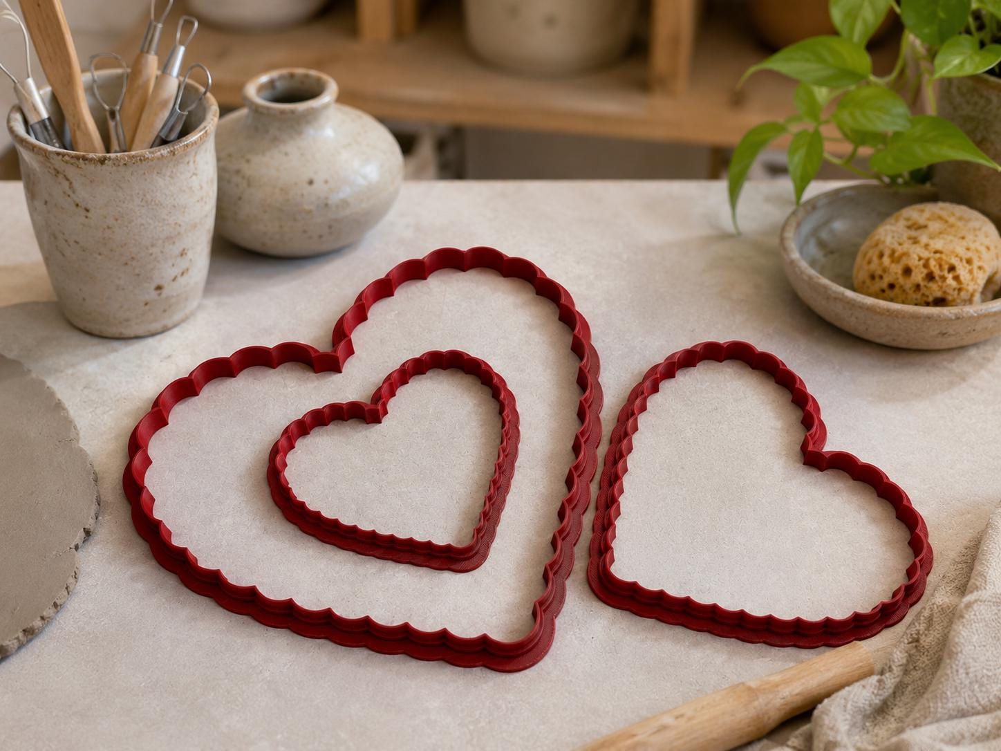 Scalloped Heart Clay Cutter physical cutter image 2