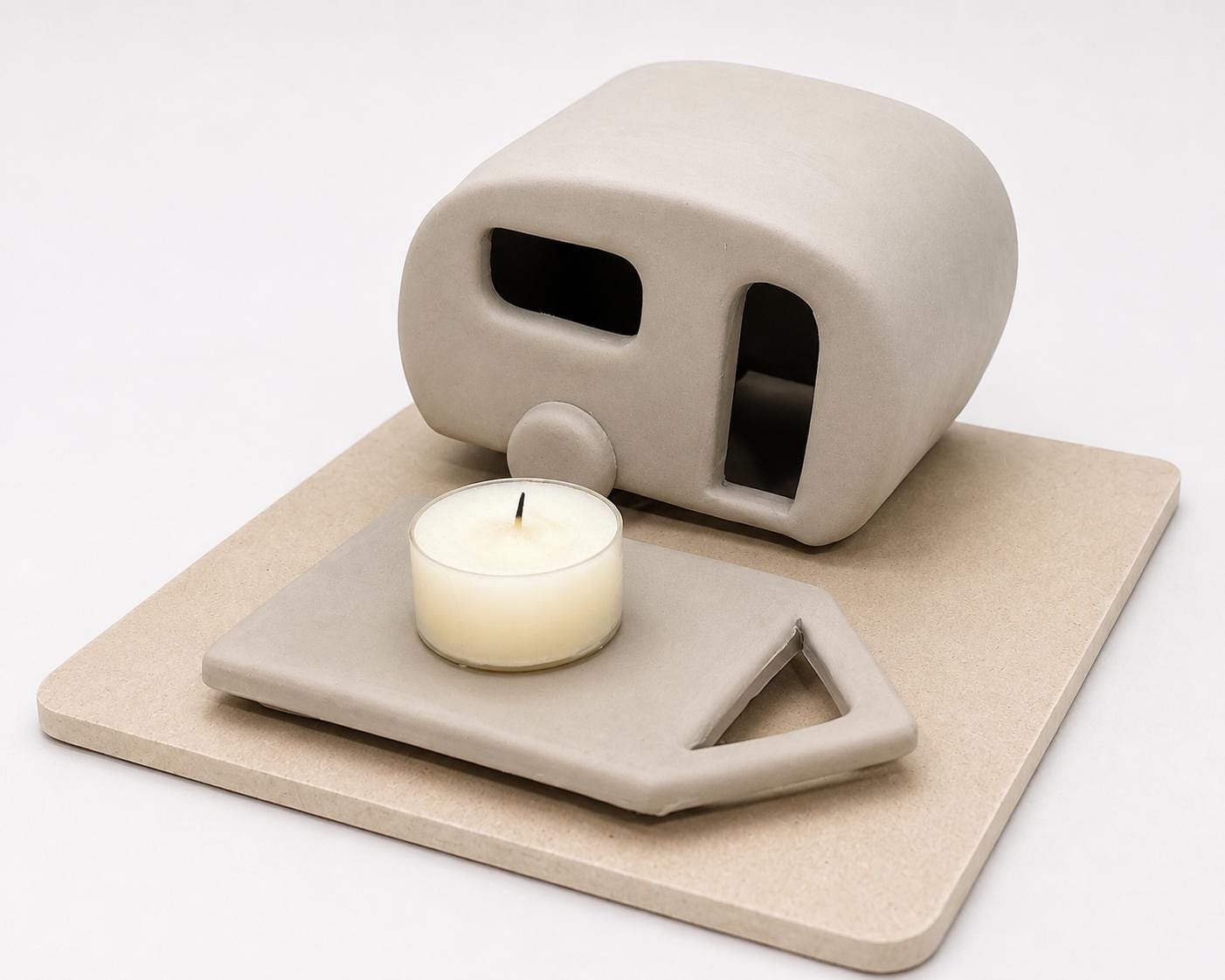 Camper Luminary Pottery Project physical cutter image 4