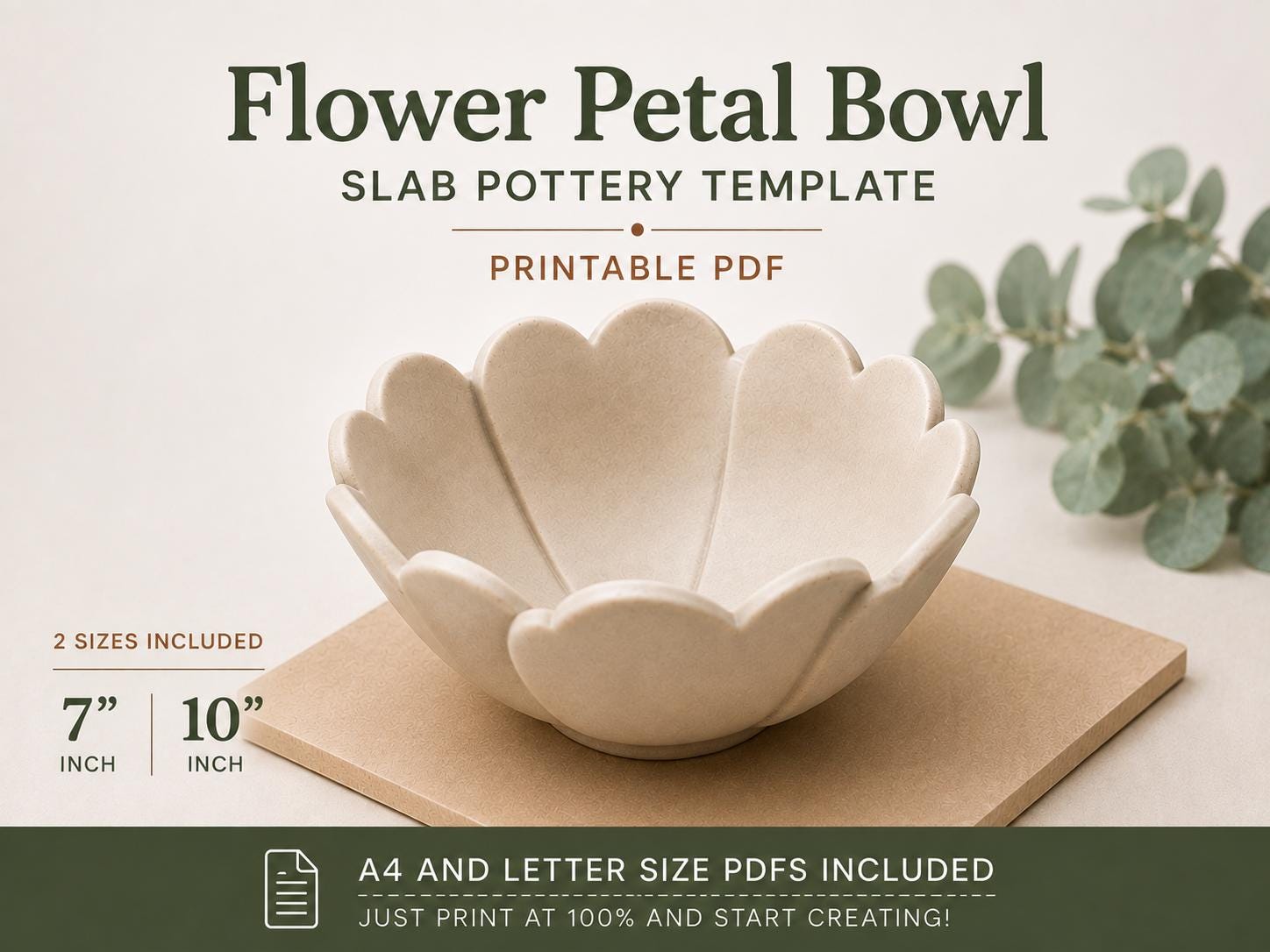 Flower Petal Bowl Pottery Project