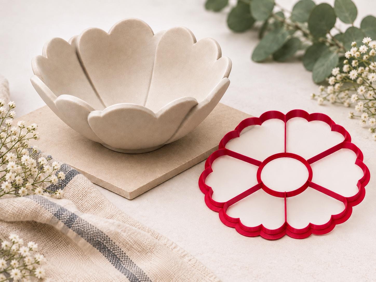 Flower Petal Bowl Pottery Project