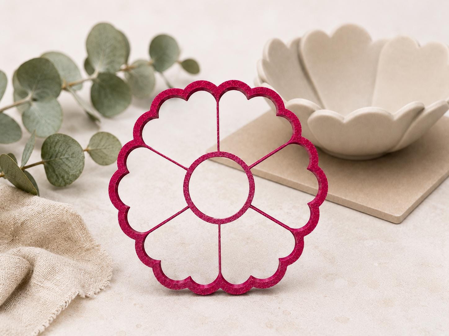 Flower Petal Bowl Pottery Project physical cutter image 2