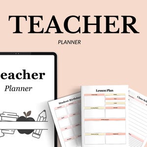 Undated Teacher Planner Printable: Lesson & Classroom Organizer (Digital Download)