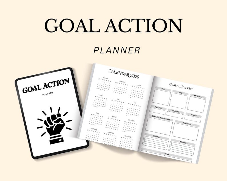 SMART Goals Planner: Printable Goal Setting Template (A5, Digital ...