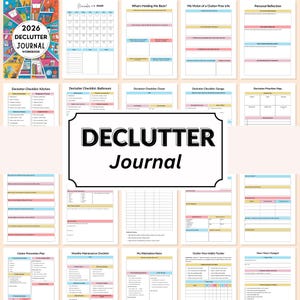Peut inclure: Un journal de désencombrement 2026 avec des pages de planification et de réflexion. Comprend des listes de contrôle, des objectifs et des suivis d'habitudes. La couverture présente des illustrations colorées. Le titre du journal est bien en évidence.
