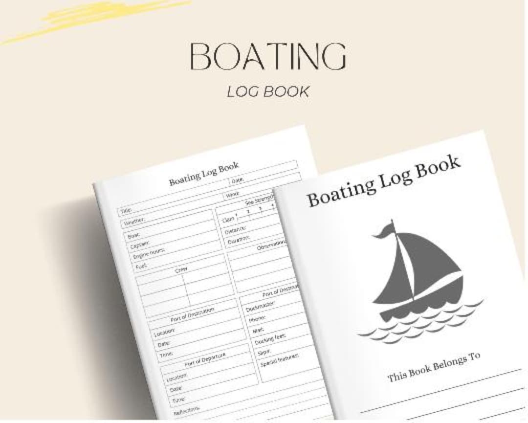 Nautical Ship Captain's Log Book: Printable Boating Journal (digital ...