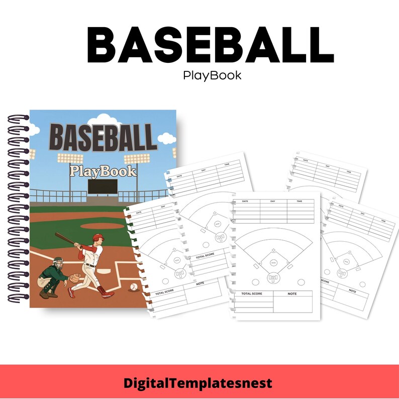 Baseball Team Scorebook, Little League Play-by-play (print Pages) - Etsy