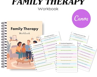 Werkboek gezinstherapie, Gezinstherapeuten Werkbladen gezinstherapie Psycho-educatie Afdrukbare hulpmiddelen voor conflictoplossing gezinstherapie