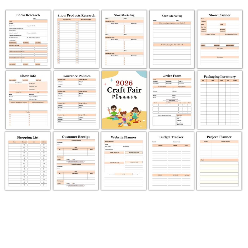 2026 Craft Fair Planner, Etsy Shop Organizer (printable PDF) - Etsy