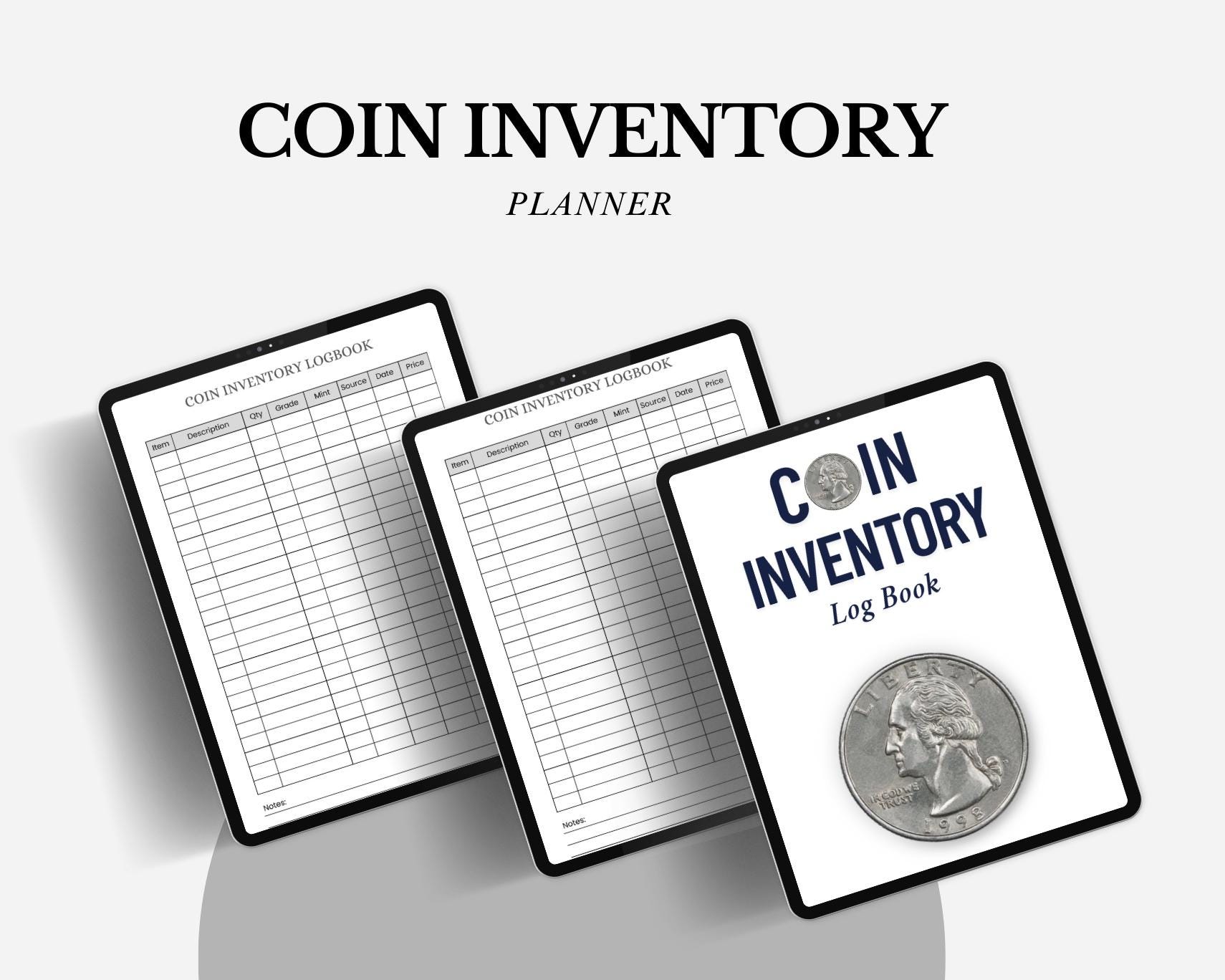 Printable Coin Collection Logbook: Numismatic Inventory Tracker ...