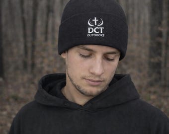 Gorro de punto con el logotipo de astas bordado, DCT Outdoors