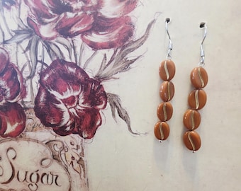 Boucles d'oreilles grain de café