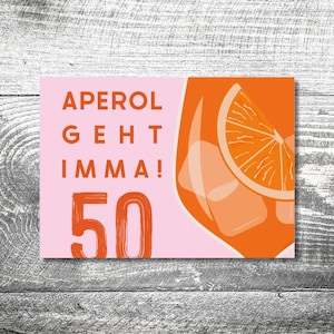2seitig Geburtstag Einladung Aperol geht imma | individuell anpassbar | Geburtstagseinladung Aperoly | Apero | Spritz | Aperolliebe