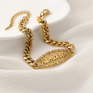 Personalized Cuban Chain Bracelet: 3D Custom Name Jewelry