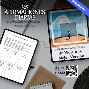 Daily Positive Affirmations in Spanish, Self-Care and Mental Motivation. Self-Help, Wellness, Coach, Emotional Health, Downloadable.