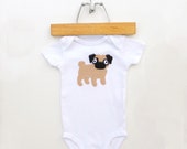 Pug Dog Puppy  Bodysuit...Custom Sizes