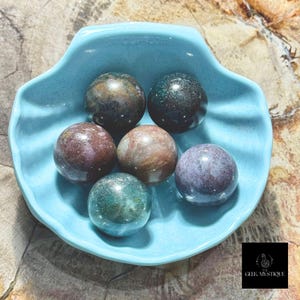 Ocean Jasper Sphere: Calming Crystal for Emotional Balance & Heart Chakra