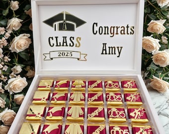 Personalized Graduation Chocolate Gift Box – Class of 2026 | Congrats Grad Party Favor