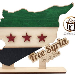 Syrian Wood Freedom Liberation Monument Flag