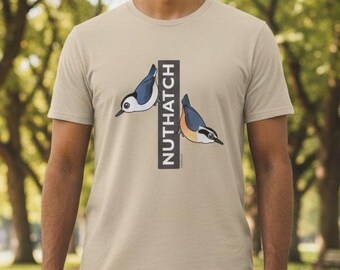 Nuthatch Fan Shirt | Cartoon White-breasted & Red-breasted Nuthatches T-Shirt for Kids, Adults, Sweatshirt, Hoodie