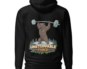 Bodystocking Kapuzenpullover | Gym Hoodie für Männer | Übung Hoodie | Bekleidung für Herren | Gym Geschenke für Jungs | Motivation | Inspiration | Hebe Hoodie
