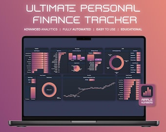 Personal Finance Tracker for Apple Numbers: Auto Budgets, Habit Tracker