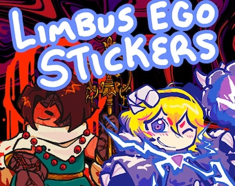 Pegatinas de vinilo EGO de Limbus Company // Don Quijote, Heathcliff, Fausto, Ismael, Hong Lu, Gregor