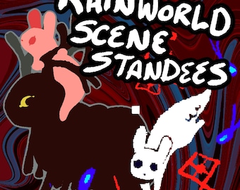Rain World Slugcat Scene Layered 4.5in Standees (read desc.)