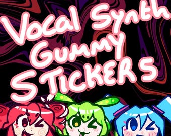 2in. Gummy Sticker 3 Pack - Kasane Teto, Zundamon and Hatsune Miku