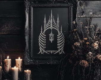 Gotische poster muurkunst botkathedraal