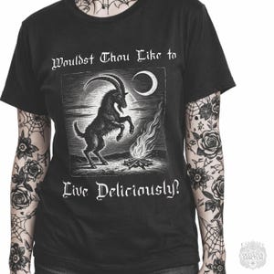 Zwart Phillip-Live Deliciously Black-uniseks shirt