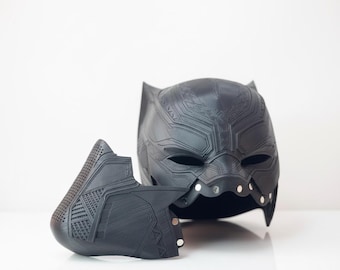 Capacete Guerreiro Felino Furtivo – Máscara Cosplay de Cabeça Inteira – Armadura Leve Impressa em 3D