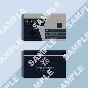QR Code Business Card Template: Editable Canva Design (Digital Download)