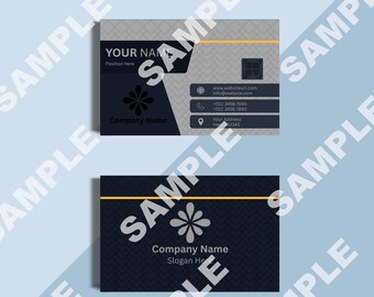 QR Code Business Card Template: Editable Canva Design (Digital Download)