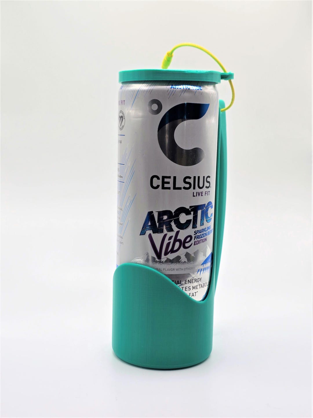 Celsius or Alani Teal Skinny Can Holder With Handle Lid 12 Ounces 3D ...