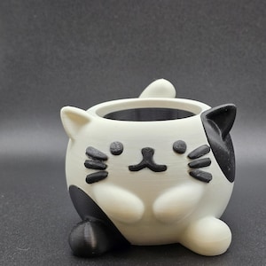Calico Cat Succulent Plant Holder 3D Printed