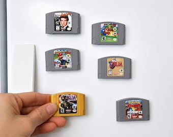 Nintendo 64 Cartridge Magnet, Retro N64 Game Magnet, Mini Video Game Cartridge, Gamer Fridge Magnet, Nostalgic Gaming Gift