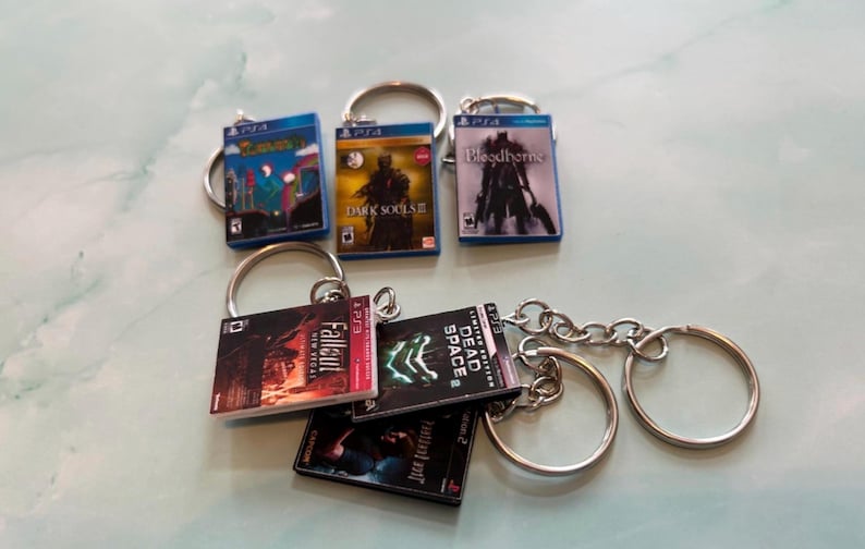ANY Video Game Keychain – Xbox or PlayStation Nintendo Gift image 6