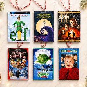 Custom VHS/DVD Movie Ornament • Choose ANY Movie • Mini Retro Christmas Ornament • Personalized Nostalgia Gift