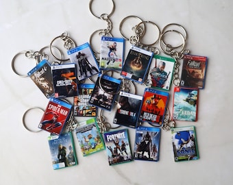 ANY Video Game Keychain – Xbox or PlayStation Nintendo Gift